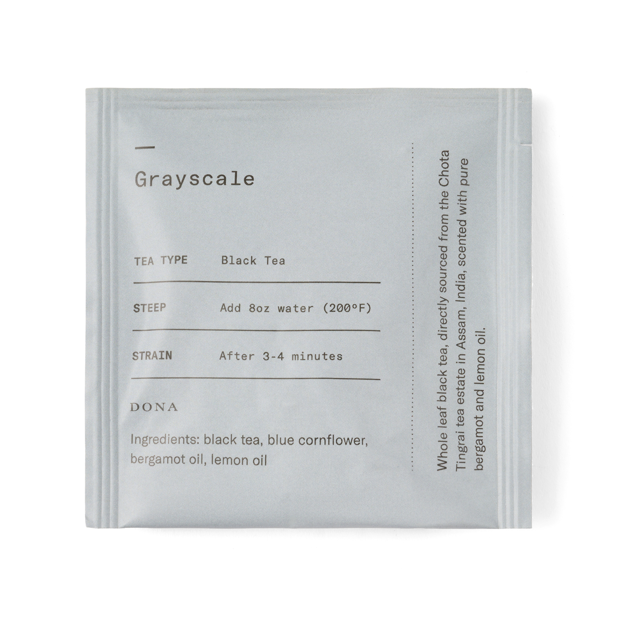 Grayscale Black Tea Sachets