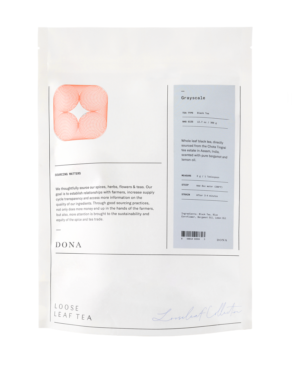 Grayscale Loose Leaf Tea