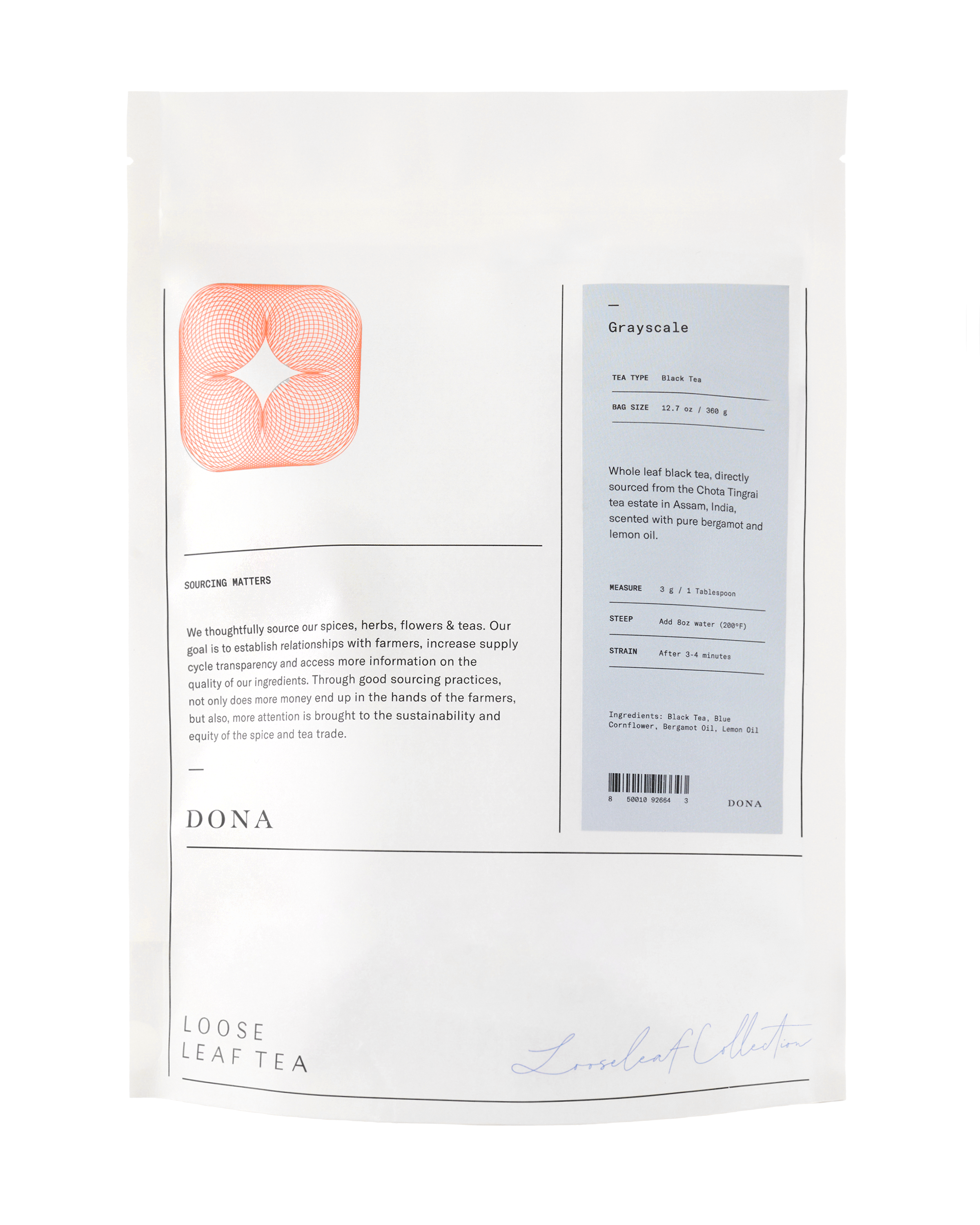 Grayscale Loose Leaf Tea