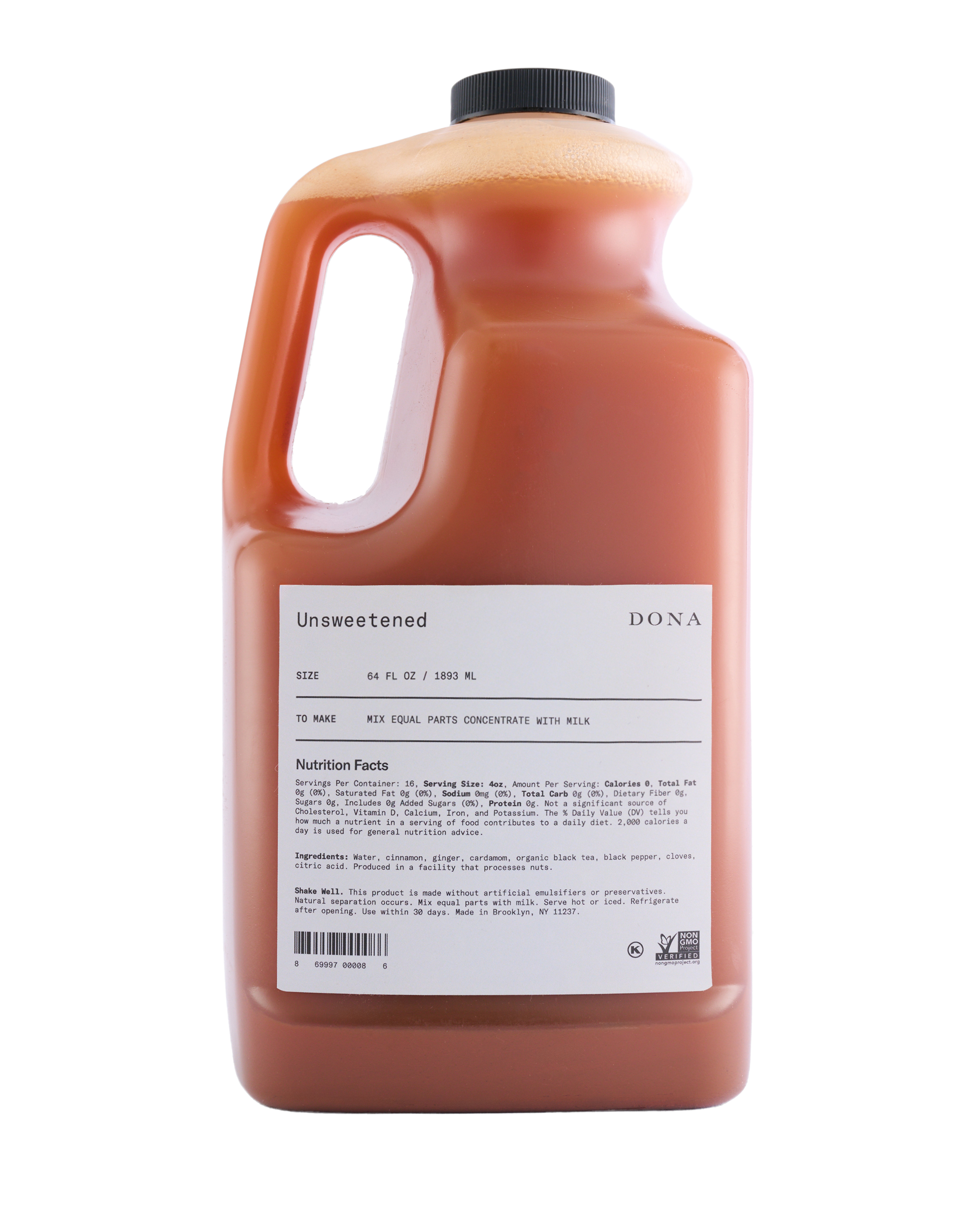 Unsweetened Chai Concentrate | Barista 64oz